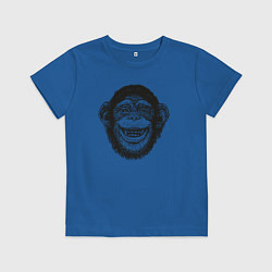 Футболка хлопковая детская Smile monkey, цвет: синий