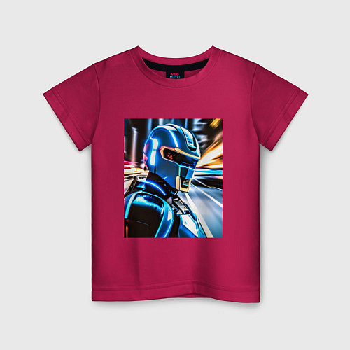 Детская футболка Робокоп на страже / Маджента – фото 1