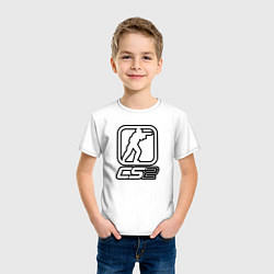 Футболка хлопковая детская CS2 logo, цвет: белый — фото 2
