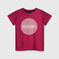 Футболка хлопковая детская Black pink - emblem - group, цвет: маджента