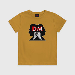Футболка хлопковая детская Depeche Mode - Dave and Martin, цвет: горчичный