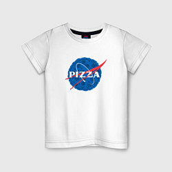 Футболка хлопковая детская Pizza x NASA, цвет: белый