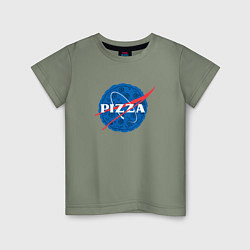 Футболка хлопковая детская Pizza x NASA, цвет: авокадо
