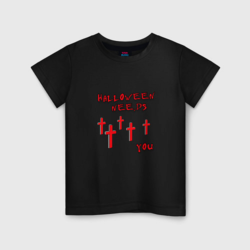 Детская футболка Хэллоуин выбирает тебя / Черный – фото 1