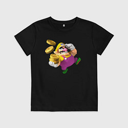 Футболка хлопковая детская Варио, цвет: черный