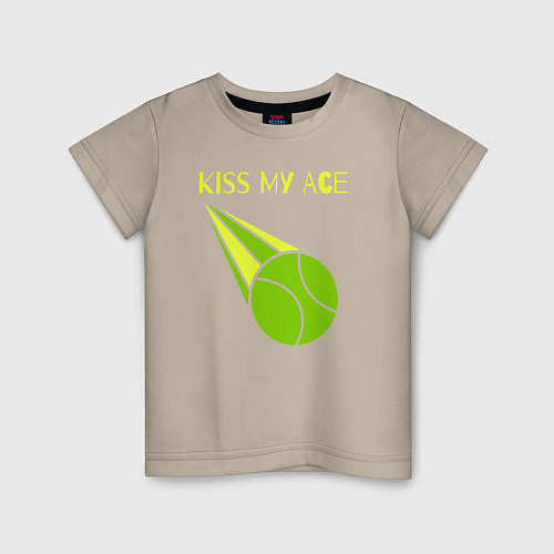 Детская футболка Tennis ace / Миндальный – фото 1