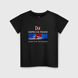 Футболка хлопковая детская Depeche Mode - Music for the Masses logo, цвет: черный