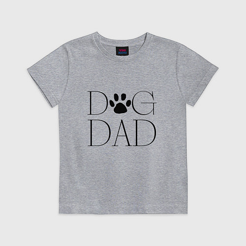 Детская футболка Папа собаки / Меланж – фото 1