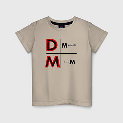 Футболка хлопковая детская Depeche Mode - Memento Mori Logo, цвет: миндальный