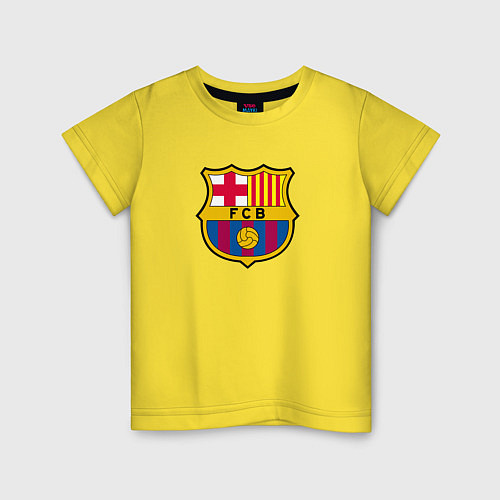 Детская футболка Barcelona fc sport / Желтый – фото 1