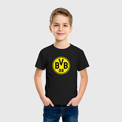 Футболка хлопковая детская Borussia fc sport, цвет: черный — фото 2