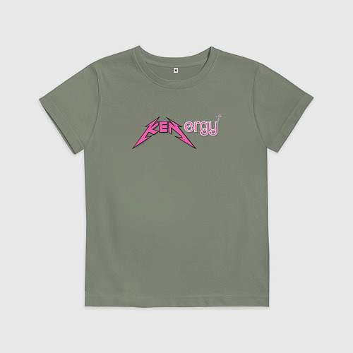 Детская футболка Kenergy - metallica and barbie style / Авокадо – фото 1