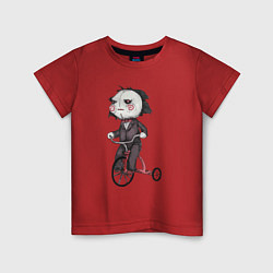 Футболка хлопковая детская Saw bike, цвет: красный