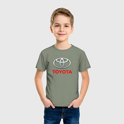 Футболка хлопковая детская Toyota sport auto brend, цвет: авокадо — фото 2