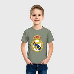 Футболка хлопковая детская Real madrid fc sport, цвет: авокадо — фото 2
