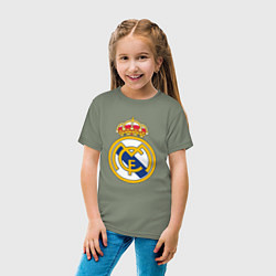 Футболка хлопковая детская Real madrid fc sport, цвет: авокадо — фото 2