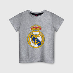 Футболка хлопковая детская Real madrid fc sport, цвет: меланж