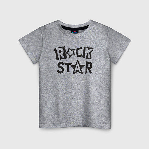 Детская футболка Рок звезда / Меланж – фото 1