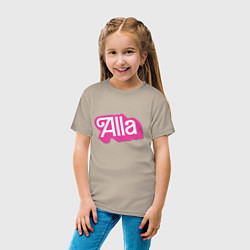 Футболка хлопковая детская Alla - retro Barbie style, цвет: миндальный — фото 2