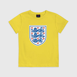 Футболка хлопковая детская Англия фк, цвет: желтый