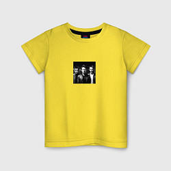 Футболка хлопковая детская Muse - музыкальная группа, цвет: желтый