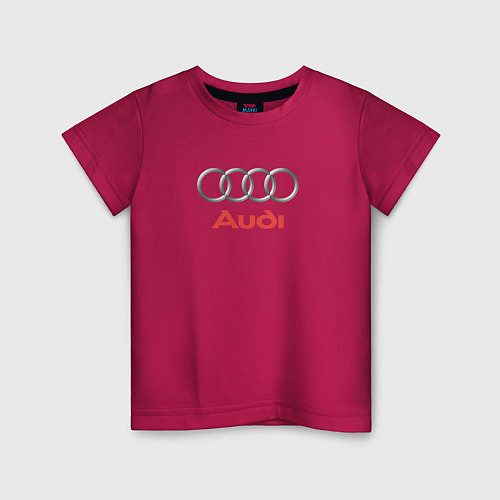 Детская футболка Audi brend / Маджента – фото 1