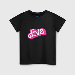 Футболка хлопковая детская Eva -retro barbie style, цвет: черный