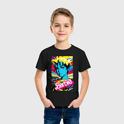 Футболка хлопковая детская Doll Barbie -pop art - neural network, цвет: черный — фото 2