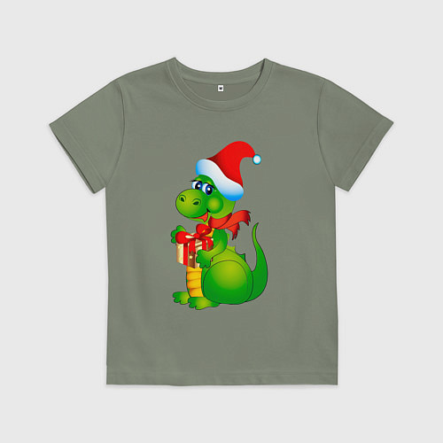 Детская футболка Дракон с подарком / Авокадо – фото 1