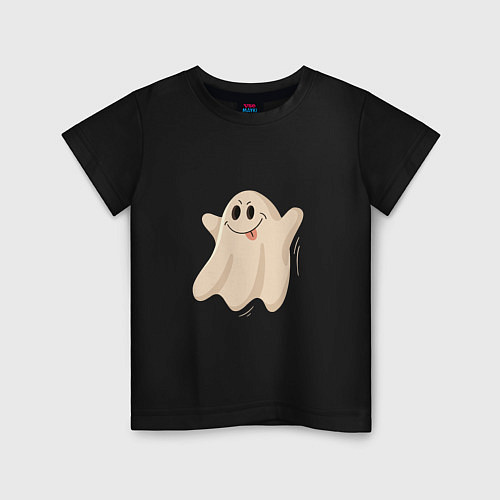 Детская футболка Привидение смешное / Черный – фото 1