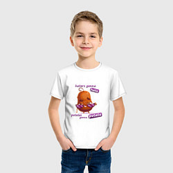 Футболка хлопковая детская Potate gonna potate, цвет: белый — фото 2