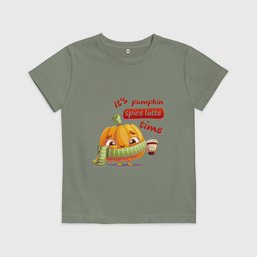 Детская футболка Тыква с кофе / Авокадо – фото 1