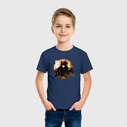 Футболка хлопковая детская Delta, цвет: тёмно-синий — фото 2