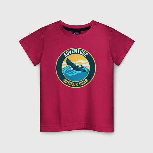 Детская футболка Adventure eagle / Маджента – фото 1