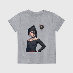 Футболка хлопковая детская Shadowheart - балдурс гейт 3, цвет: меланж