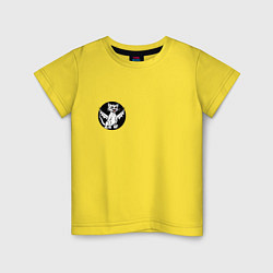 Футболка хлопковая детская Котодракон, цвет: желтый