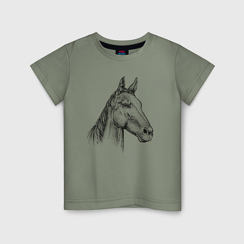 Детская футболка Голова коня / Авокадо – фото 1