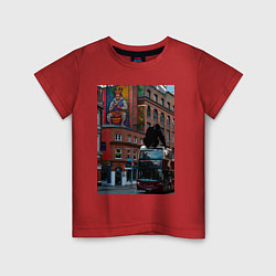 Футболка хлопковая детская MoMo - Лондон, цвет: красный