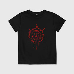Футболка хлопковая детская Astarion - red symbol, цвет: черный