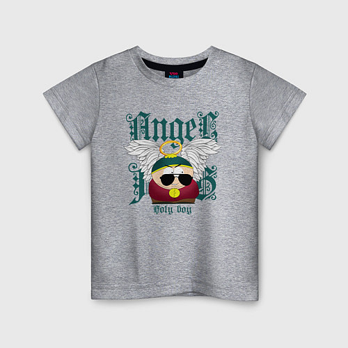 Детская футболка Эрик Картман ангел / Меланж – фото 1