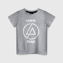 Футболка хлопковая детская Linkin Park logo, цвет: меланж