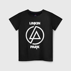 Футболка хлопковая детская Linkin Park logo, цвет: черный