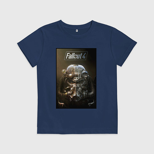 Детская футболка Fallout armour poster / Тёмно-синий – фото 1
