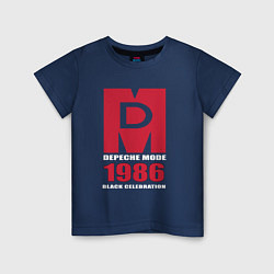 Футболка хлопковая детская Depeche Mode - Black Celebration album merch, цвет: тёмно-синий