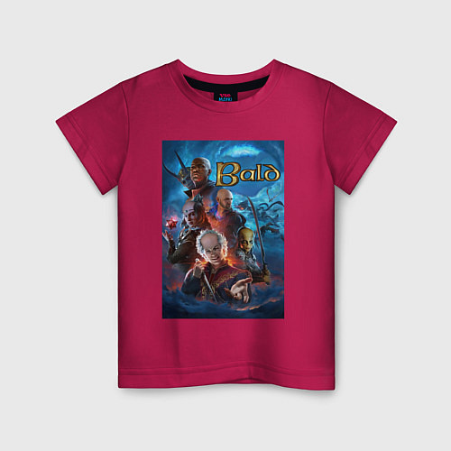 Детская футболка Все лысые - Baldurs Gate 3 / Маджента – фото 1