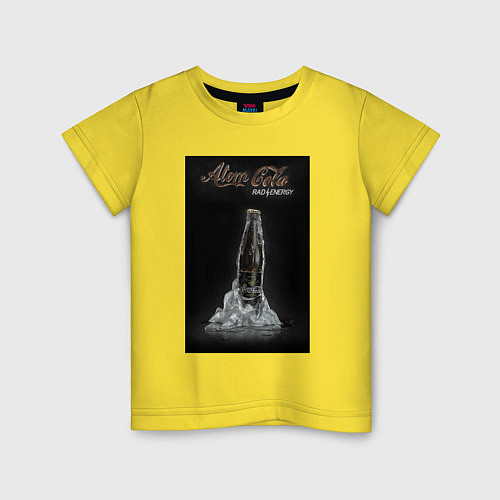 Детская футболка Fallout - atom cola / Желтый – фото 1