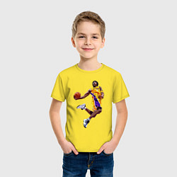 Футболка хлопковая детская Kobe Bryant dunk, цвет: желтый — фото 2