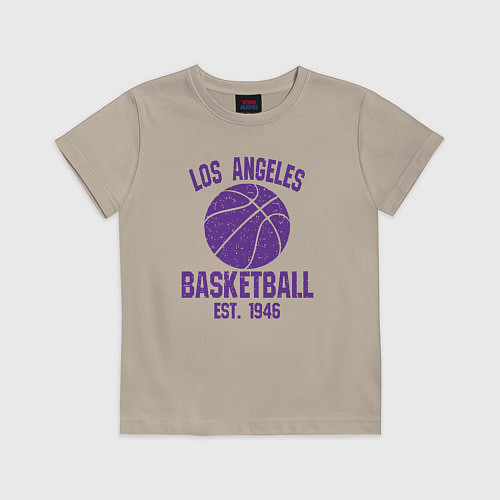Детская футболка Basketball Los Angeles / Миндальный – фото 1