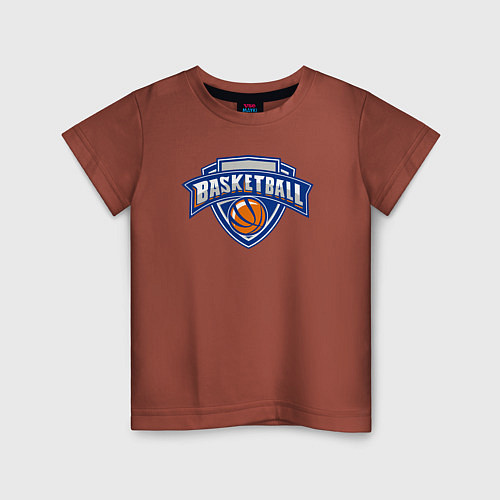 Детская футболка Basketball team / Кирпичный – фото 1