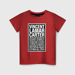 Футболка хлопковая детская Vince Carter, цвет: красный